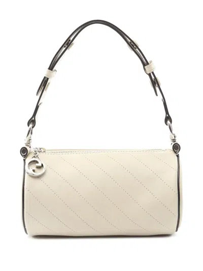 Pre-owned Gucci 2016-2025 Mini Leather Blondie Barrel Shoulder Bag In White