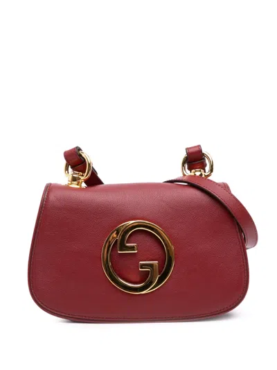 Pre-owned Gucci 2016-2025 Mini Leather Blondie Crossbody Bag In Red