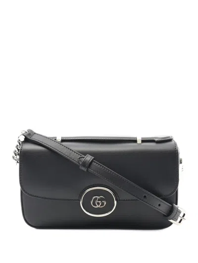 Pre-owned Gucci 2016-2025 Mini Leather Petite Gg Satchel In Black