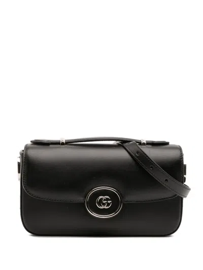 Pre-owned Gucci 2016-2025 Mini Leather Petite Gg Satchel In Black