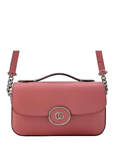 Pre-owned Gucci 2016-2025 Mini Leather Petite Gg Satchel In Pink