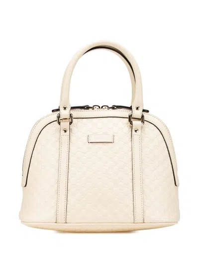 Pre-owned Gucci 2016-2025 Mini Microssima Dome Satchel