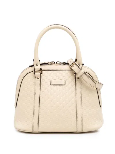 Pre-owned Gucci 2016-2025 Mini Microssima Dome Satchel