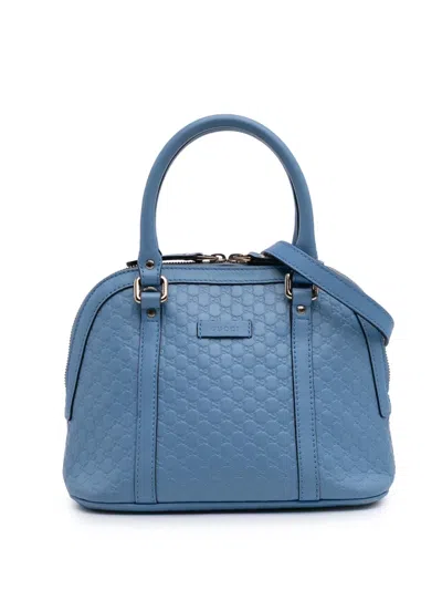 Pre-owned Gucci 2016-2025 Mini Microssima Dome Satchel