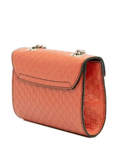 Pre-owned Gucci 2016-2025 Mini Microssima Emily Crossbody Bag In Orange