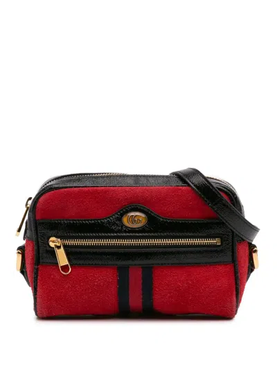 Pre-owned Gucci 2016-2025 Mini Suede Ophidia Crossbody Bag