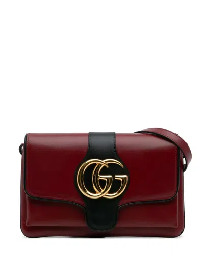 Pre-owned Gucci 2016-2025 Small Bicolor Leather Arli Crossbody Bag In Black