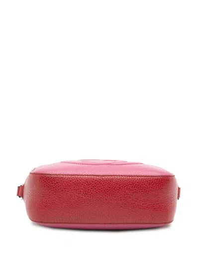 Pre-owned Gucci 2016-2025 Small Bicolor Leather Soho Disco Crossbody Bag In Pink