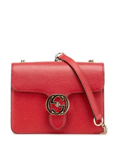 Pre-owned Gucci 2016-2025 Small Dollar Calfskin Interlocking G Crossbody Bag