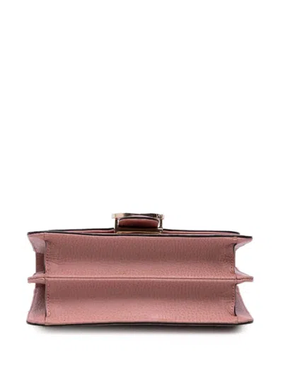 Pre-owned Gucci 2016-2025 Small Dollar Calfskin Interlocking G Crossbody Bag In Pink