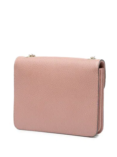 Pre-owned Gucci 2016-2025 Small Dollar Calfskin Interlocking G Crossbody Bag In Pink
