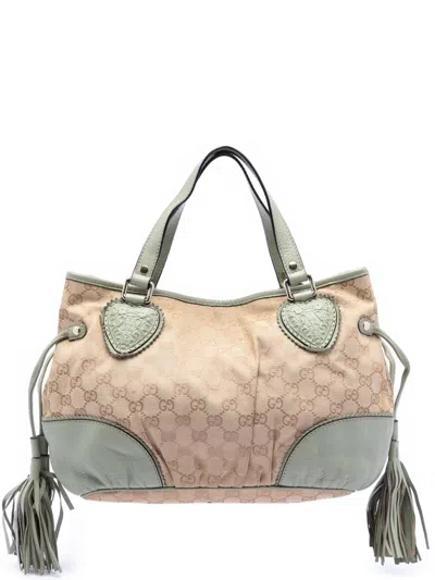 Pre-owned Gucci 2016-2025 Small Gg Canvas Tribeca Tote Bag In Brown