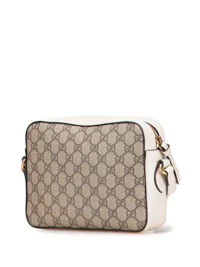 Pre-owned Gucci 2016-2025 Small Gg Supreme Horsebit 1955 Crossbody Bag In Brown