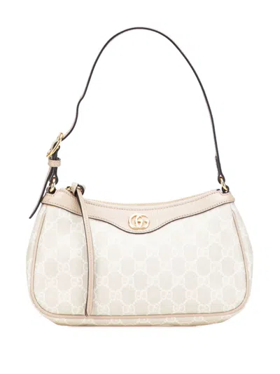 Pre-owned Gucci 2016-2025 Small Gg Supreme Ophidia Shoulder Bag In Gray