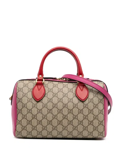 Pre-owned Gucci 2016-2025 Small Gg Supreme Satchel In Brown