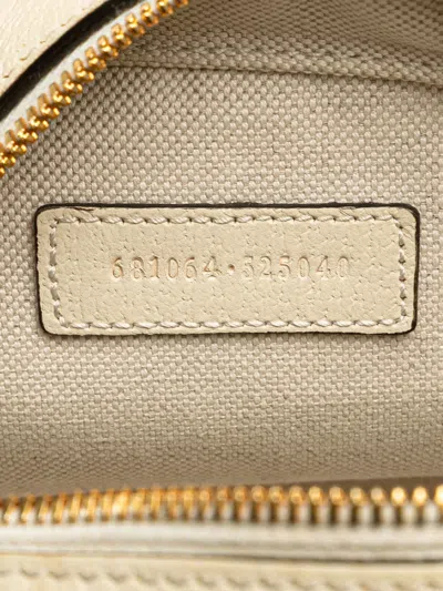Pre-owned Gucci 2016-2025 Small Gg Supreme Textured Calfskin Web Ophidia Camera Bag Crossbody Bag In Brown