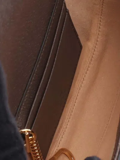 Pre-owned Gucci 2016-2025 Small Gg Supreme Web Ophidia Crossbody Bag In Brown