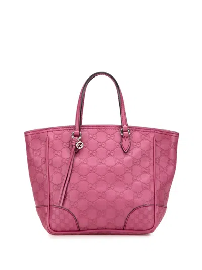 Pre-owned Gucci 2016-2025 Small Ssima Bree Satchel In Pink