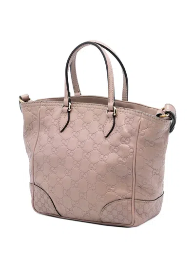 Pre-owned Gucci 2016-2025 Small Ssima Bree Satchel In Pink