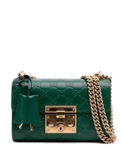 Pre-owned Gucci 2016-2025 Small Ssima Padlock Crossbody Bag