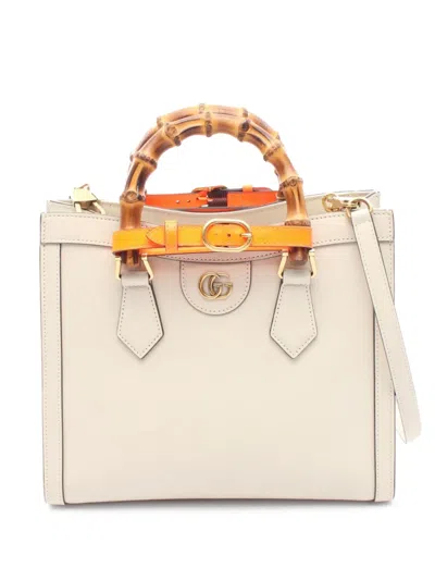 Pre-owned Gucci 2016-2025 Small Leather Bamboo Diana Satchel