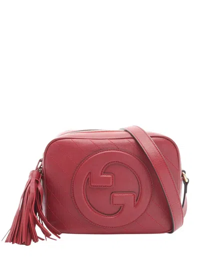 Pre-owned Gucci 2016-2025 Small Leather Blondie Crossbody Bag In Red