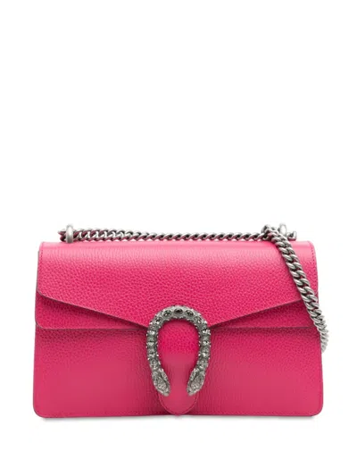 Pre-owned Gucci 2016-2025 Small Leather Dionysus Shoulder Bag In Pink