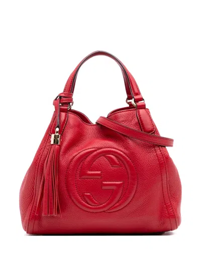 Pre-owned Gucci 2016-2025 Small Leather Soho Satchel In Red