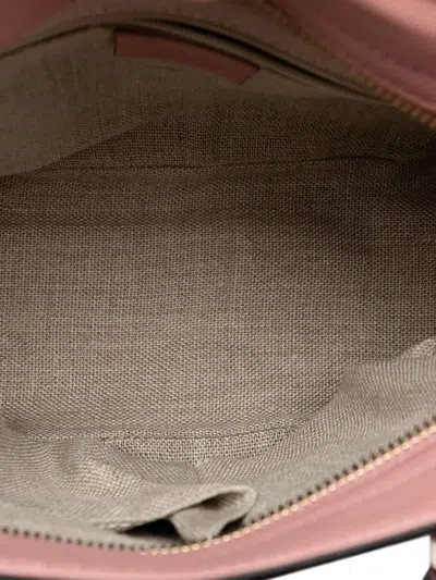 Pre-owned Gucci 2016-2025 Small Microssima Bree Satchel In Pink