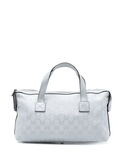 Pre-owned Gucci 2016-2026 Gg Canvas Handbag In Silver