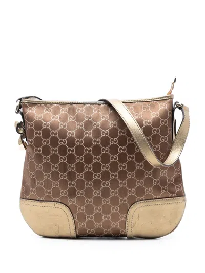 Pre-owned Gucci 2016-2026 Gg Canvas Princy Crossbody Bag In Brown