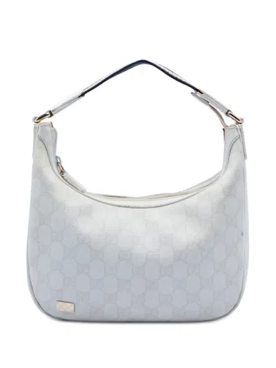 Pre-owned Gucci 2016-2026 Gg Supreme Pop Handbag In White
