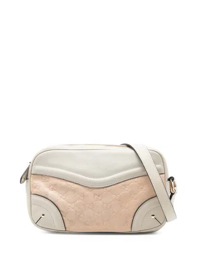 Pre-owned Gucci 2016-2026 Ssima Crest Shoulder Bag In Pink