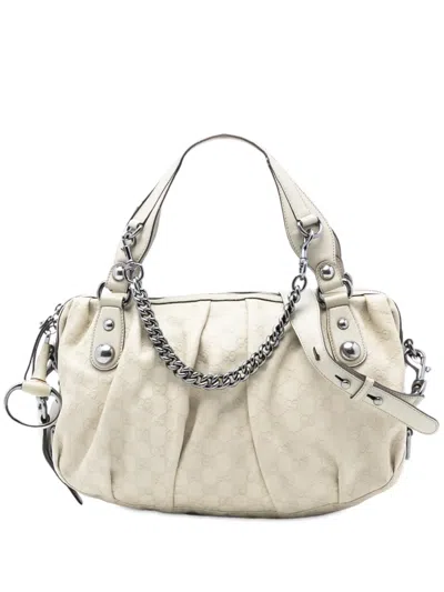 Pre-owned Gucci 2016-2026 Ssima Icon Bit Satchel In Brown