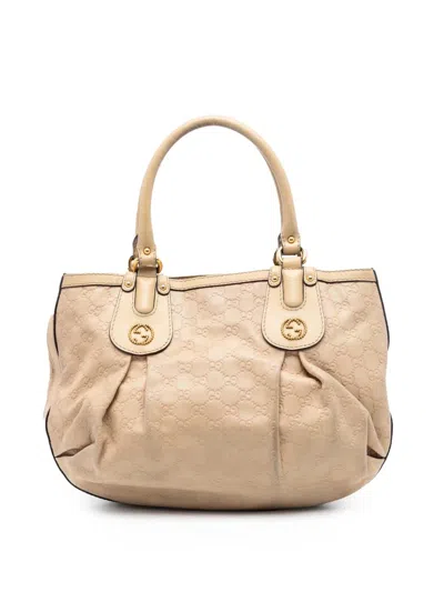 Pre-owned Gucci 2016-2026 Ssima Scarlett Tote Bag In Brown