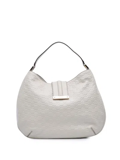 Pre-owned Gucci 2016-2026 Large Ssima New Ladies Hobo Bag In White