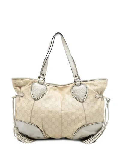 Pre-owned Gucci 2016-2026 Large Ssima Tribeca Tote Bag In Brown