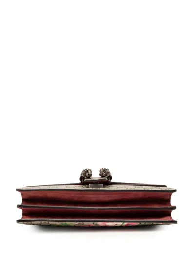 Pre-owned Gucci 2016-2026 Small Gg Supreme Blooms Dionysus Shoulder Bag In Brown