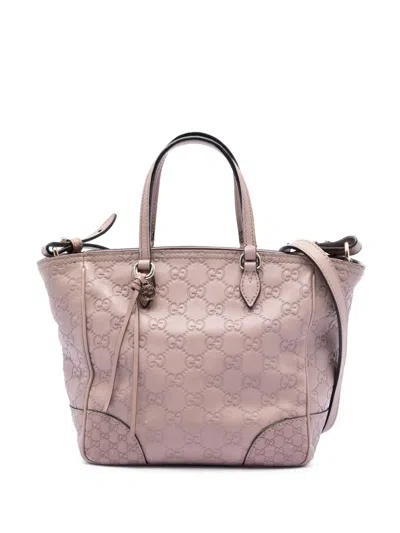 Pre-owned Gucci 2016-2026 Small Ssima Bree Satchel In Pink