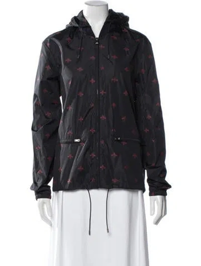 Pre-owned Gucci 2016 Bee Accent Windbreaker In Blue