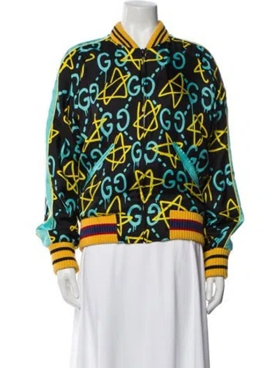 Pre-owned Gucci 2016 Ghost Bomber Jacket In Multi