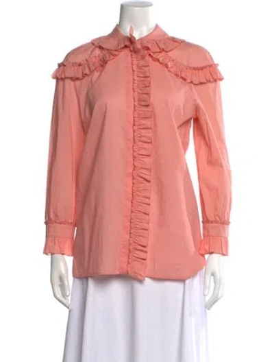Pre-owned Gucci 2016 Long Sleeve Blouse In Pink