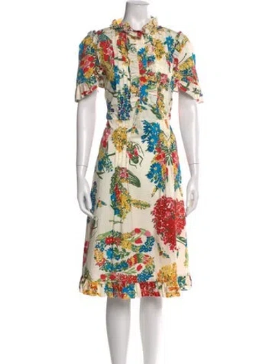 Pre-owned Gucci 2016 Midi Length Dress W/ Tags In Neutral