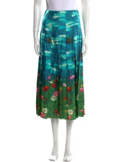Pre-owned Gucci 2016 Midi Length Skirt In Blue