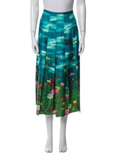 Pre-owned Gucci 2016 Midi Length Skirt In Blue