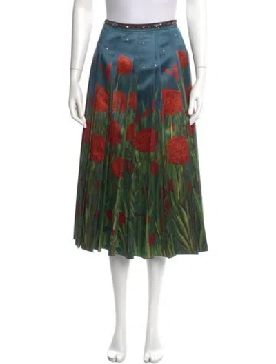 Pre-owned Gucci 2016 Midi Length Skirt In Blue