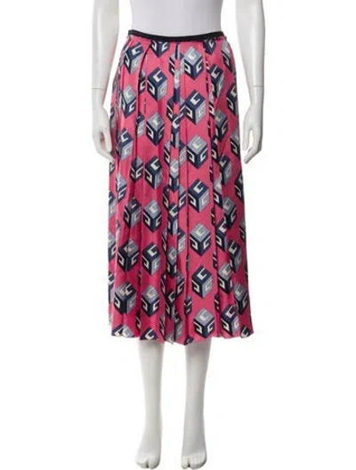 Pre-owned Gucci 2016 Midi Length Skirt In Pink