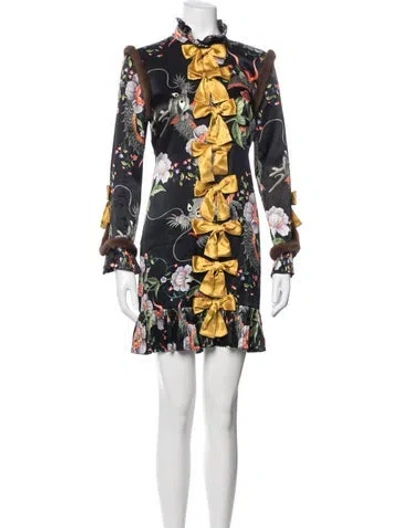 Pre-owned Gucci 2016 Mini Dress In Black