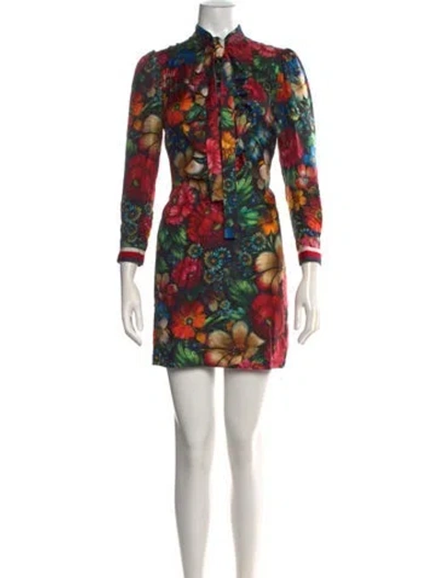 Pre-owned Gucci 2016 Mini Dress In Black