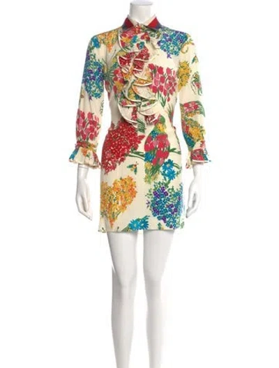 Pre-owned Gucci 2016 Mini Dress In Neutral